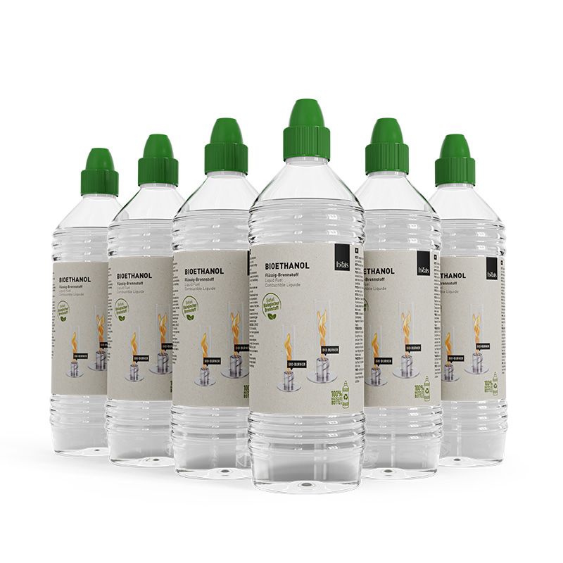 Höfats Bioethanol vloeibare brandstof 1L fles - 6 PACK