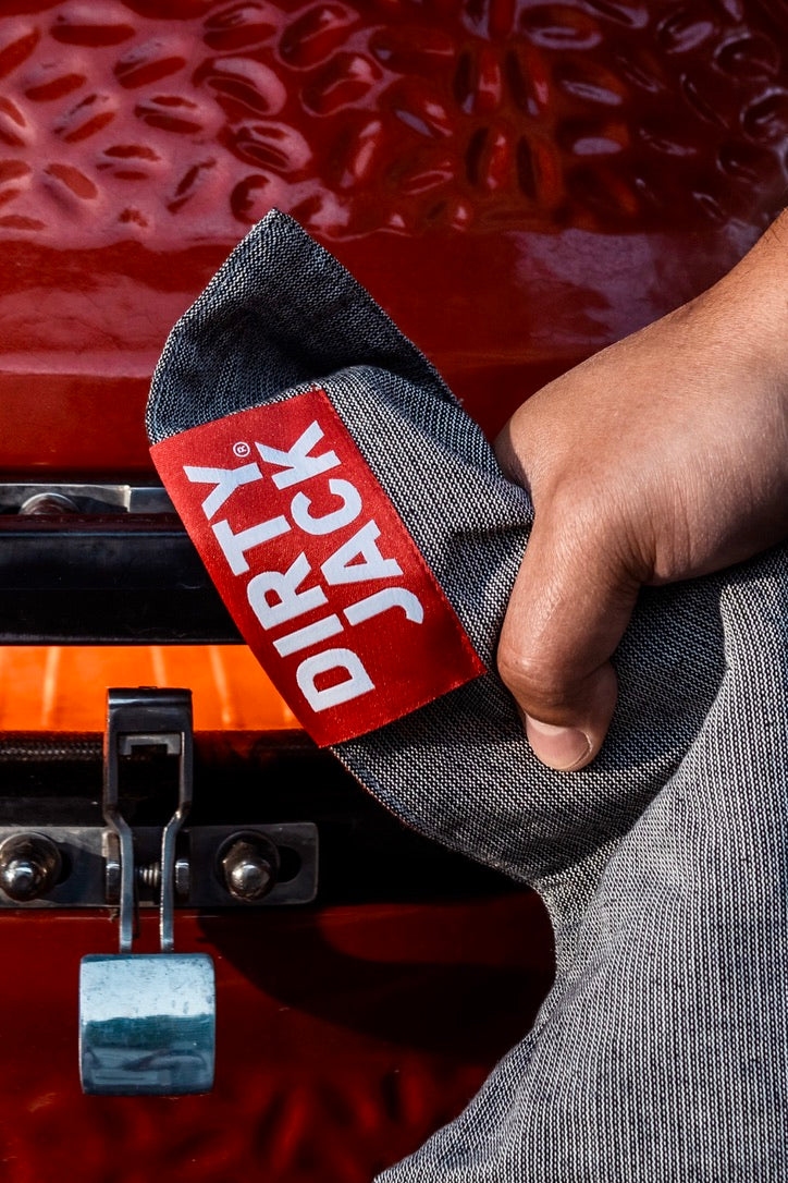 Dirty Jack Kookdoek | Charcoal - Rood
