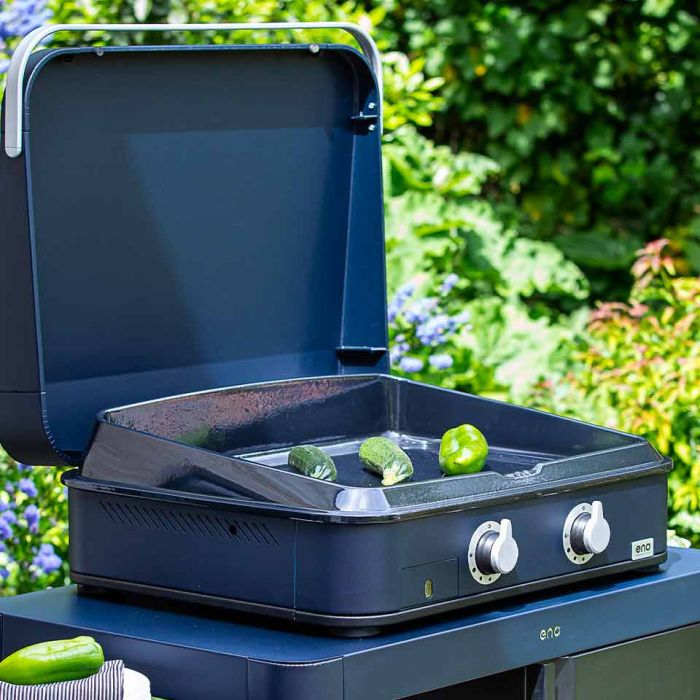 Plancha Enosign 65 inox & marineblauw gas