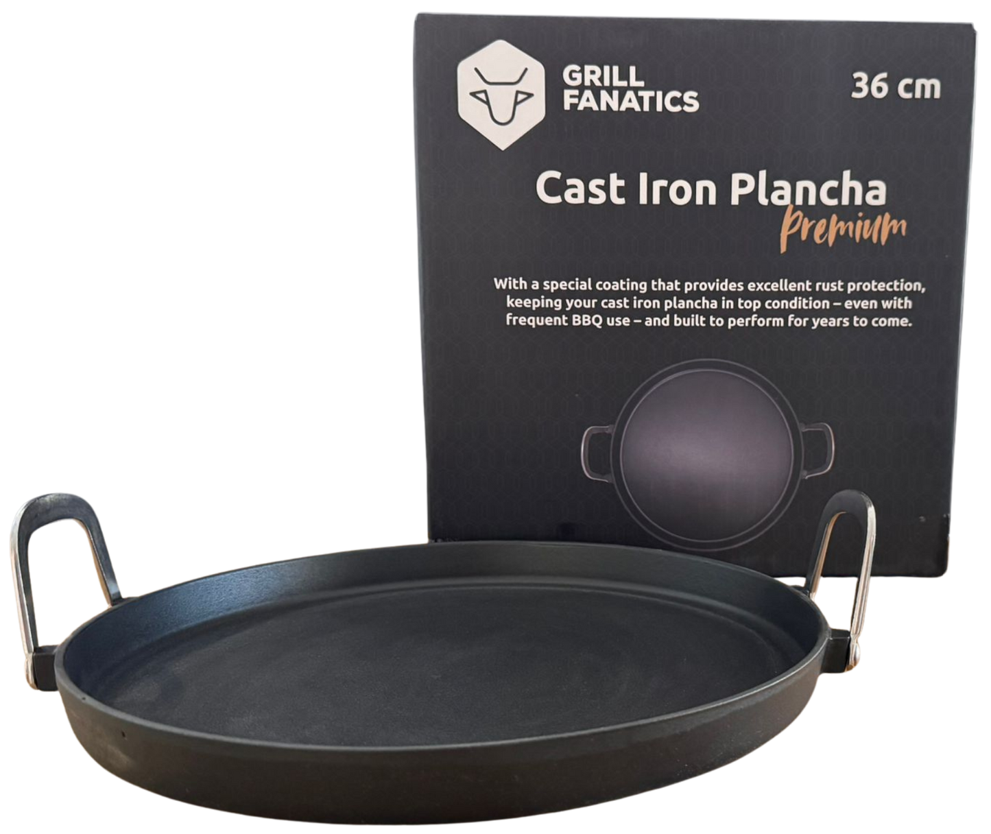 Grill Fanatics - Gietijzeren plancha 36cm