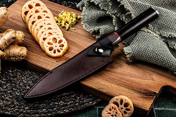 Forged Leather hoes Chef's Knife 16cm