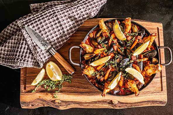 Forged serveerpan D28cm