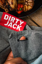 Dirty Jack Kookdoek | Charcoal - Rood