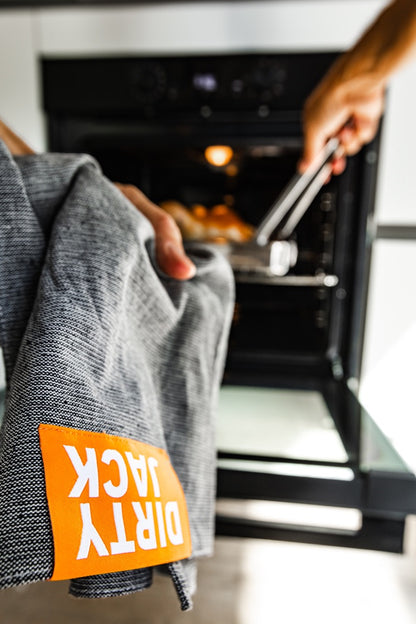 Dirty Jack Kookdoek | Charcoal - Oranje