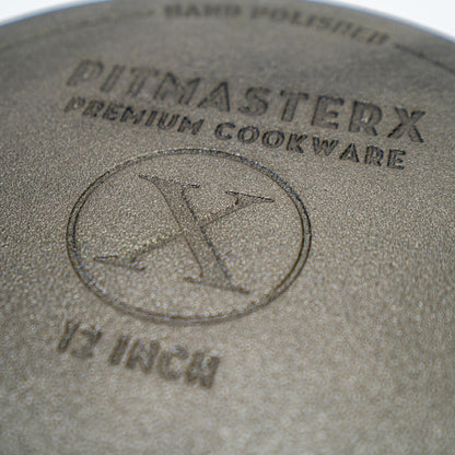 TWM - Skillet Pitmaster met 2 handvaten polished