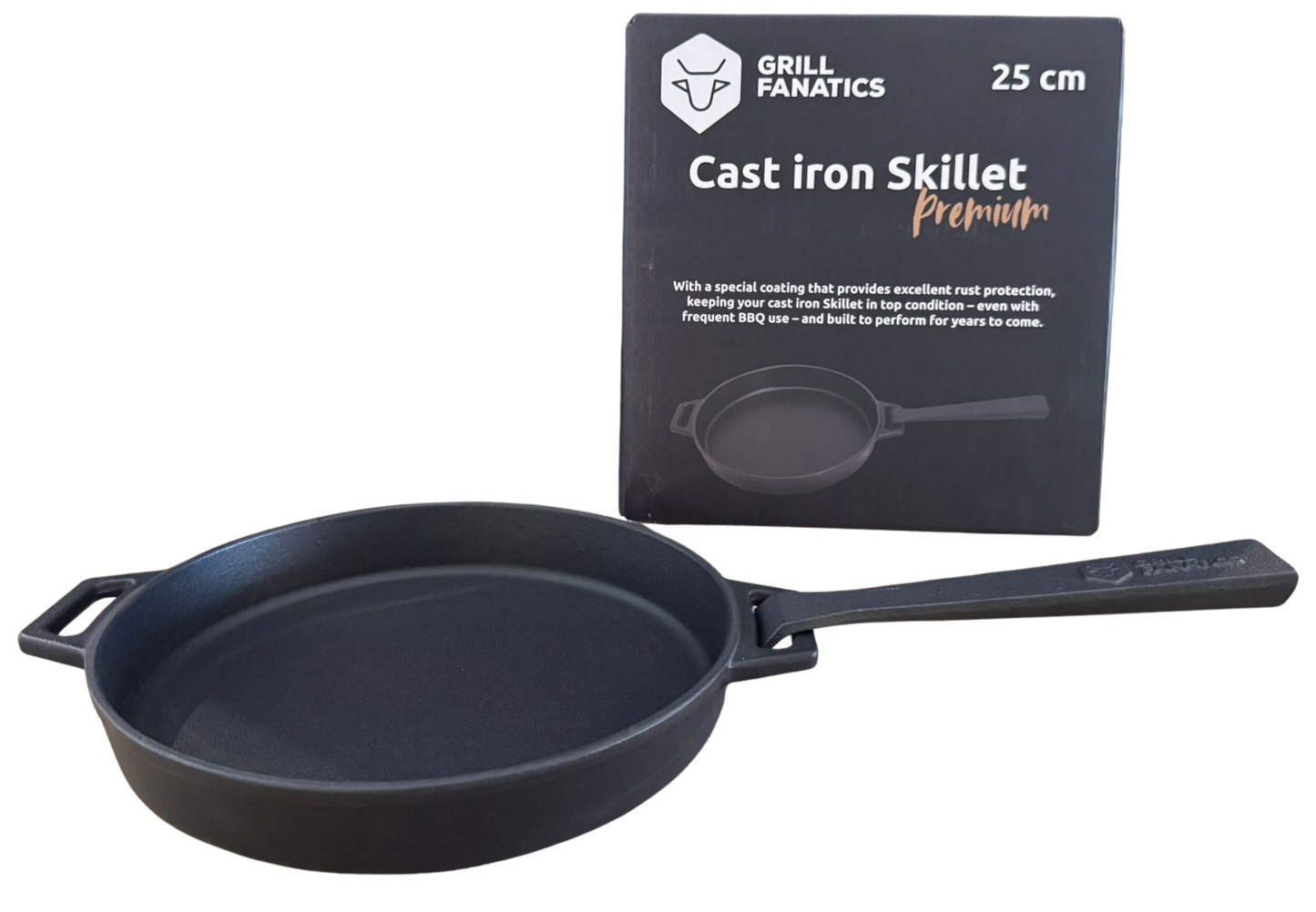 Grill Fanatics - Gietijzeren skillet 25cm met afneembaar handvat