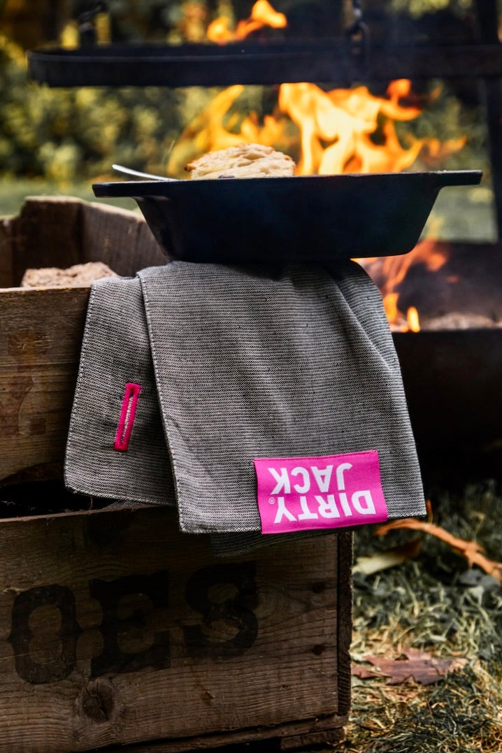 Dirty Jack Kookdoek | Charcoal - Roze