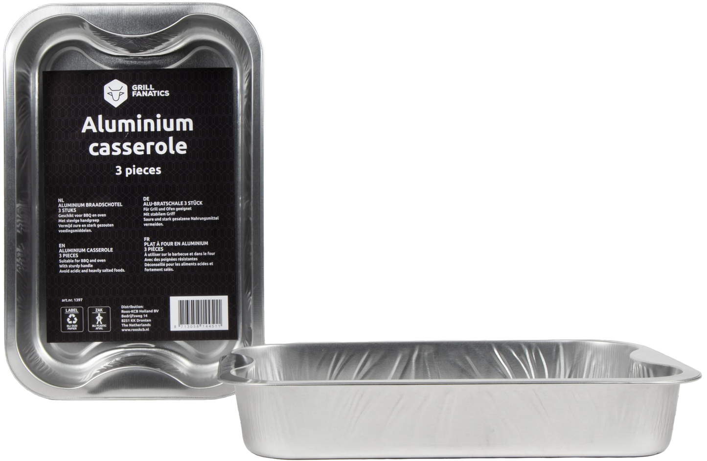 Grill Fanatics - Aluminium Braadschotel 3 stuks