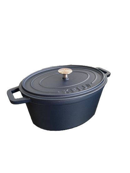Keij Dutch Oven 30cm - 6l Blue Enamel