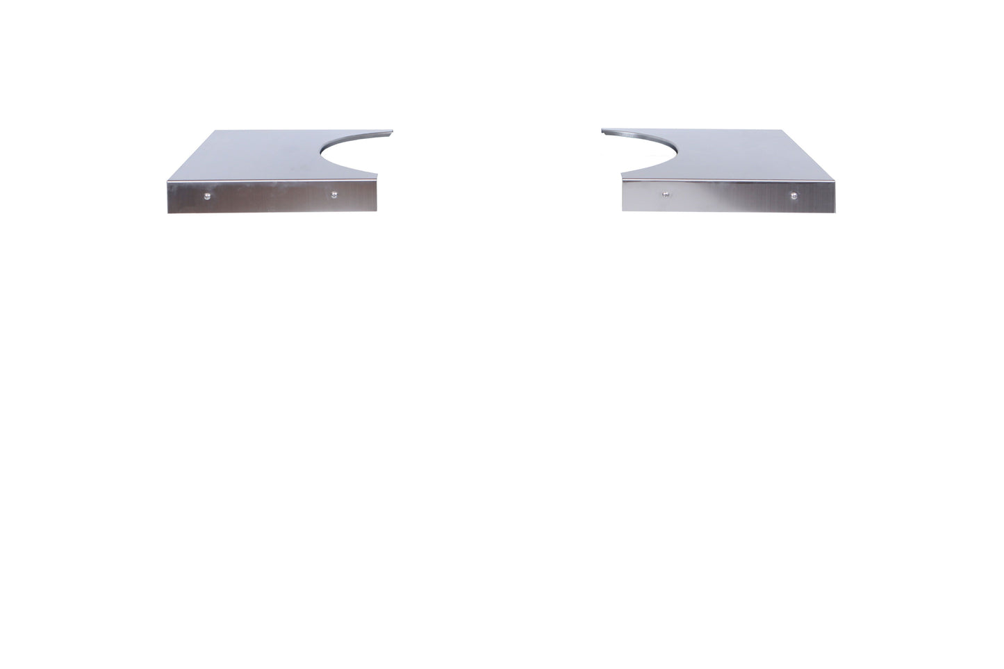 Primo RVS zijtafels voor cart Oval JR (2st) (req PG00318 Cart)