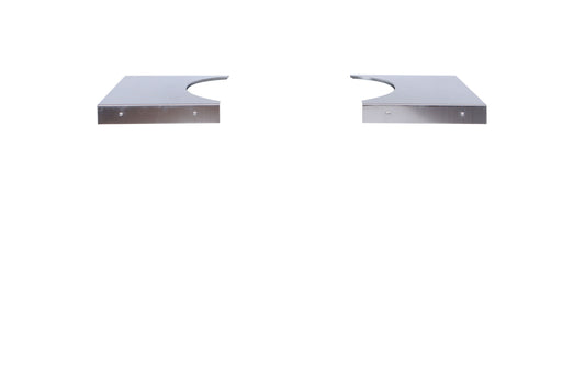 Primo RVS zijtafels voor cart Oval JR (2st) (req PG00318 Cart)