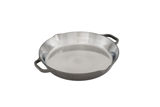 TWM - Skillet Pitmaster met 2 handvaten polished