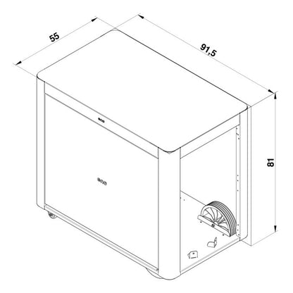 Achille Eno grijze cargo trolley met gordijn