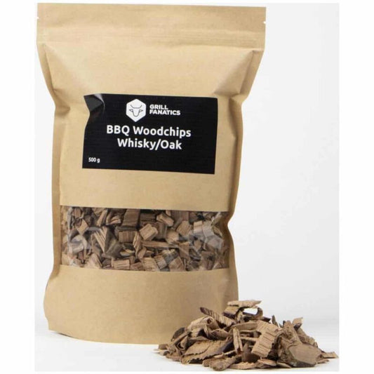 BBQ Woodchips Whiskey/Eik Grill Fanatics 500g