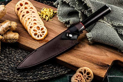 Forged Leather hoes Chef's Knife 16cm