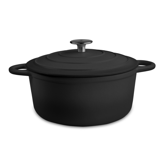 Outr Round casserole satin black dia 21cm
